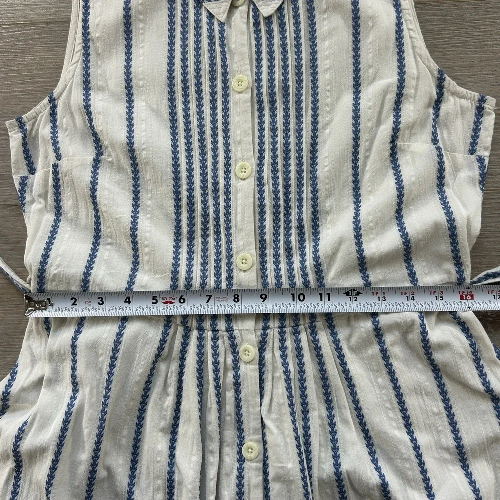 Boden Womens Size 6 Monte Carlo Sleeveless Pleated Belted Embroidered Dress - Picture 12 of 13